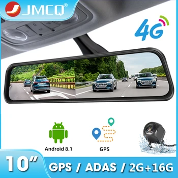 

JMCQ 10" Car DVR ADAS Dash cameras Android 8.1 2G+16G Touch screen Rear view Mirror Remote Monitor Bluetooth with Backup cameras