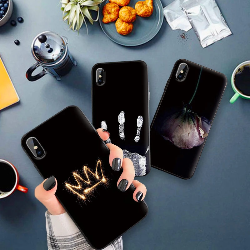 Мягкий силиконовый чехол для телефона iPhone XR TPU 5 5SE 6 6S 7 Plus 8Plus XS X Xr Max 9 Coque черный и