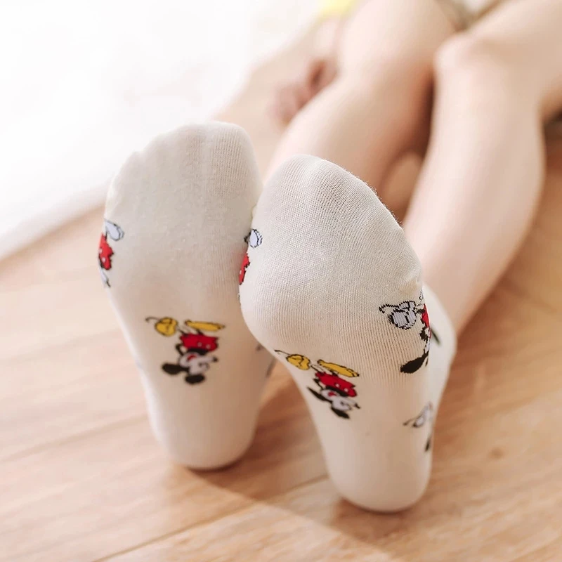 Cute Korean Style women Mickey Mouse Short Socks Fashion Funny Happy Novelty Summer Spring Women Sock cotton