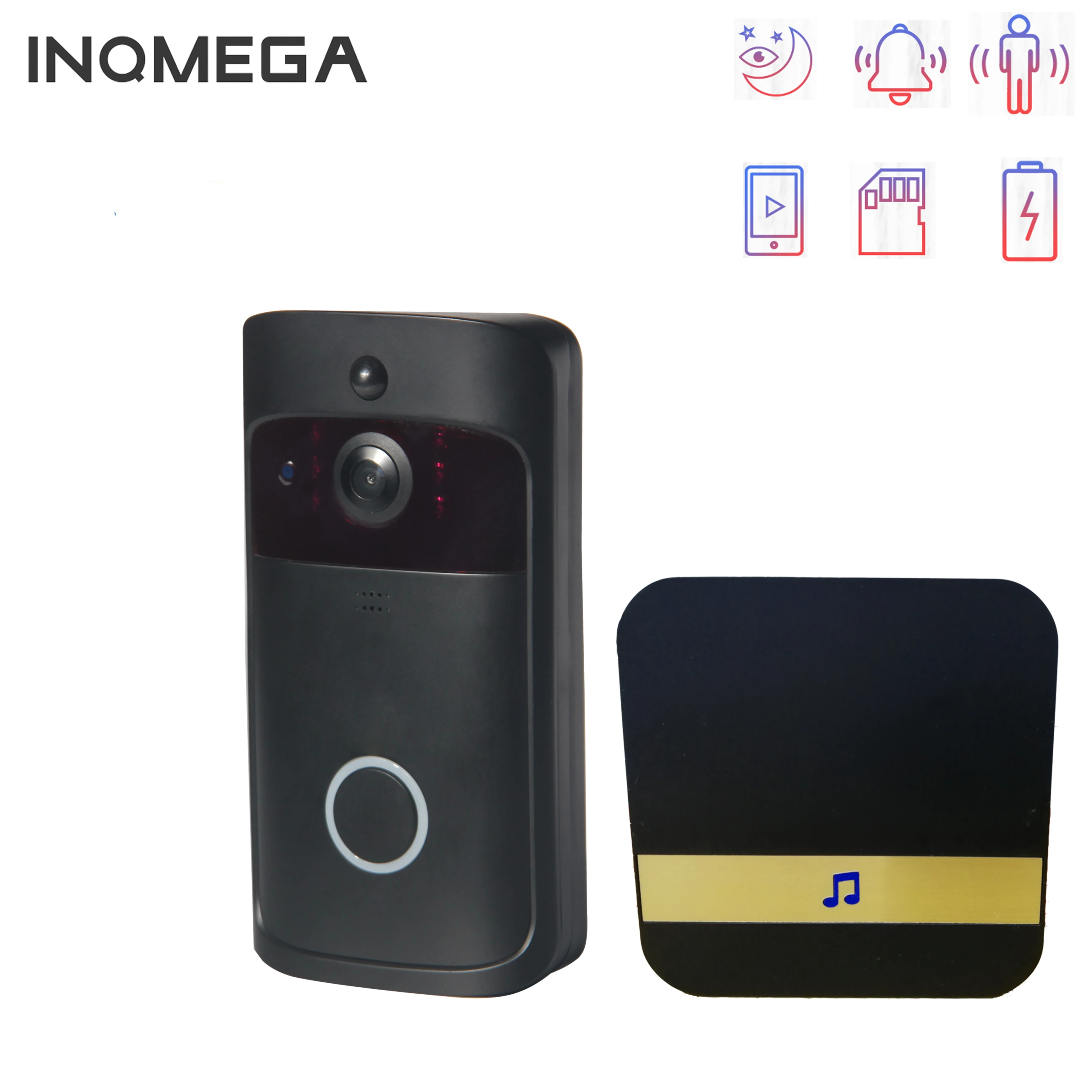 INQMEGA умный IP видеодомофон Wi-Fi дверной звонок wifi Звонок камера ИК сигнализация