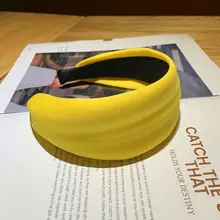 Diademas de tela de esponja de lado ancho para mujer y niña, bandanas antideslizantes sólidas a la moda, accesorios para el cabello de maquillaje para adultos, accesorios para el cabello, novedad