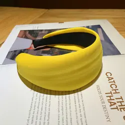 New Wide Side Sponge Cloth Headbands Fashion Solid No-Slip Hairbands For Women Girls Adult Makeup Hair Hoop Accessories Headwear