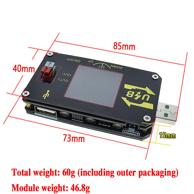 XY-UDP 15 Вт Цифровой USB DC-DC конвертер CC CV 0,6-30 V 5V 9V 12V 24V 2A модуль питания Настольный Регулируемый источник питания