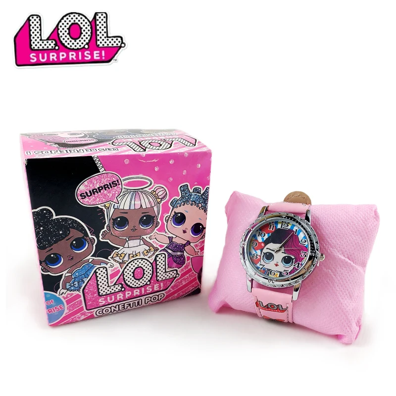 

LOL Surprise Dolls Children's Watches Kids Student Quartz Leather Wrist Watch Clcok Action Toys Figure Girl's Gift