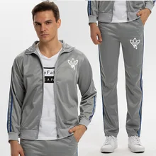 Мужские модные комплекты для бега, куртки+ брюки, мужские летние топы, футболки, модные брендовые толстовки с принтом, высокое качество, спортивные костюмы, 2 комплекта