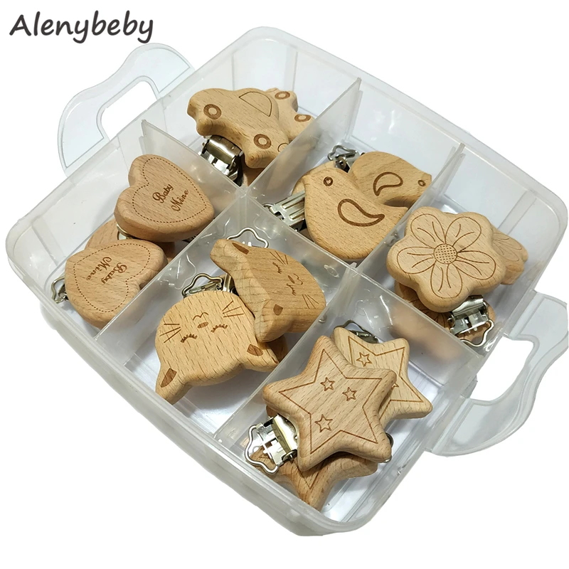 나무 구슬 젖꼭지 클립 서스펜더 체인 수유 치아발육 홀더 젖꼭지 고리 장난감 DIY 수유 젖꼭지 체인 치발기