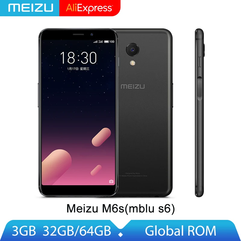 Meizu M6S mblu S6 3 ГБ 32 ГБ/64 Exynos 7872 Hexa Core Смартфон 5 7 16 Мп задняя камера отпечаток пальца 3000