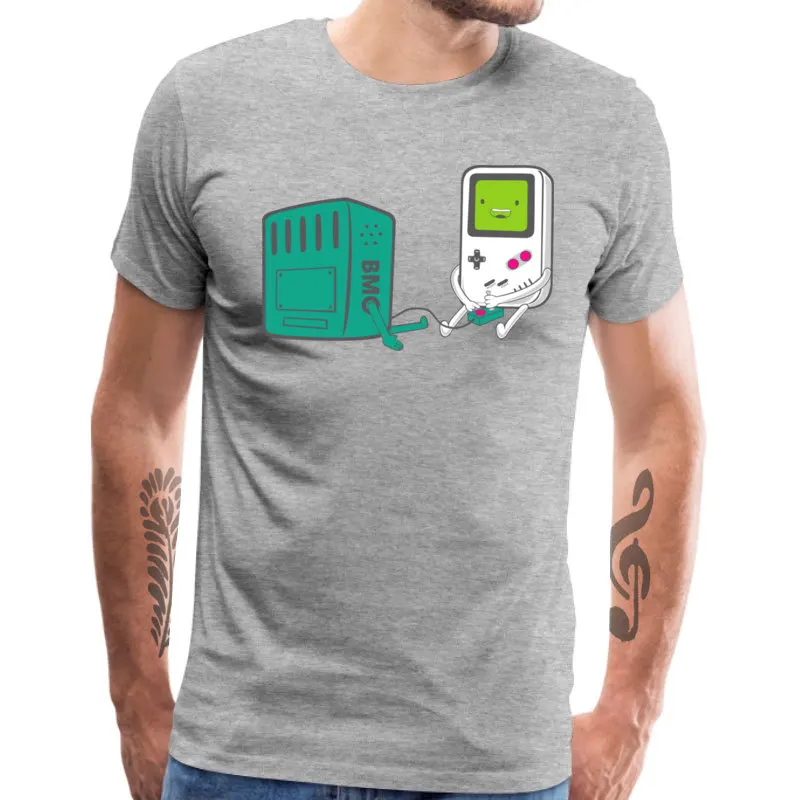 Dominant Bmo_Gaming_-_Adventure_Time_3313 Short Sleeve T-Shirt Summer Fall O-Neck 100% Cotton Tees for Men T-Shirt Gift Bmo_Gaming_-_Adventure_Time_3313 grey
