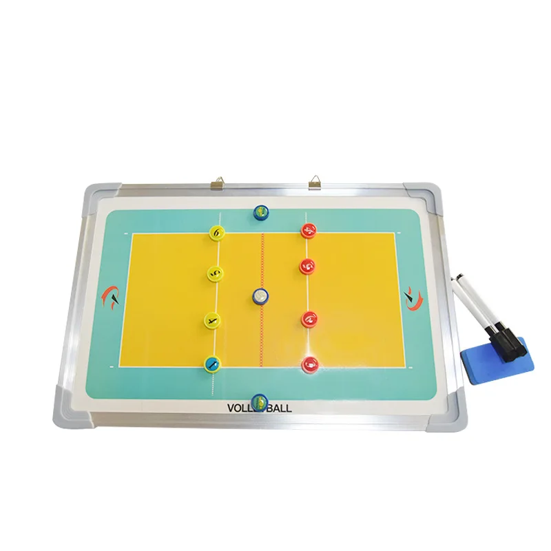 

Coaching Board Aluminium Alloy Volleyball Coach Board Color Teaching Board Magnetic Pen with Board Wiper Long-term