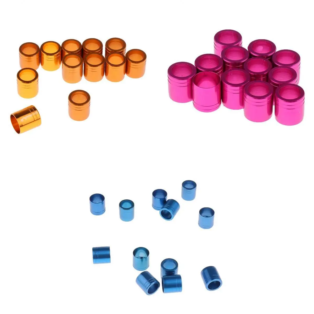 

36pcs Archery Explosion-proof Ring for 7.6mm Archery Shaft Arrow Protector Gold Blue Rose Red