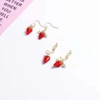 

New Style Earrings Fruit Pendant Simple Tassel Earring Electroplated Earings