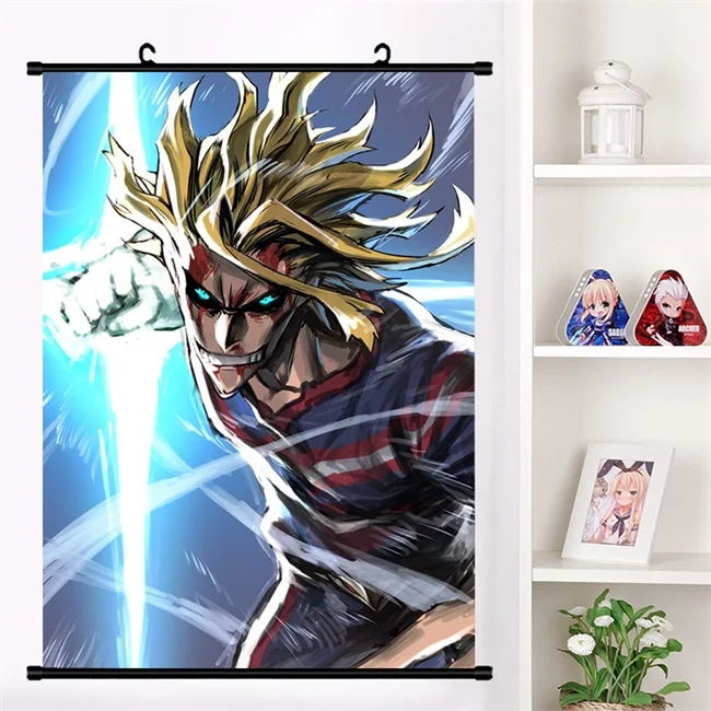 Аниме Boku no My Hero Academy All Might настенный плакат Otaku коллекция домашнего декора арт-подарки - Цвет: P