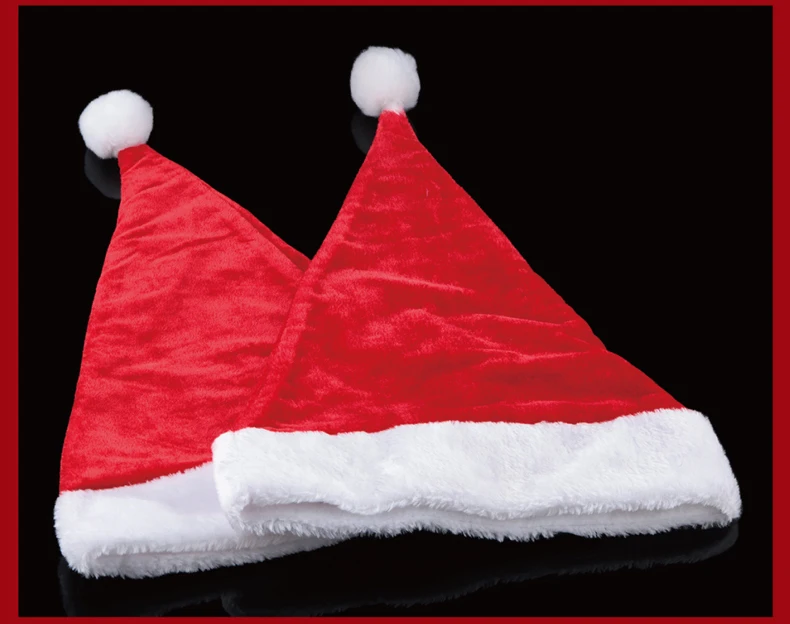 2 шт Рождественская шляпа 30*40 см Рождественское украшение Санта-хатnavidad natal noel bricolage Санта-Клаус шляпа рождественские шапки Новая модель шапки