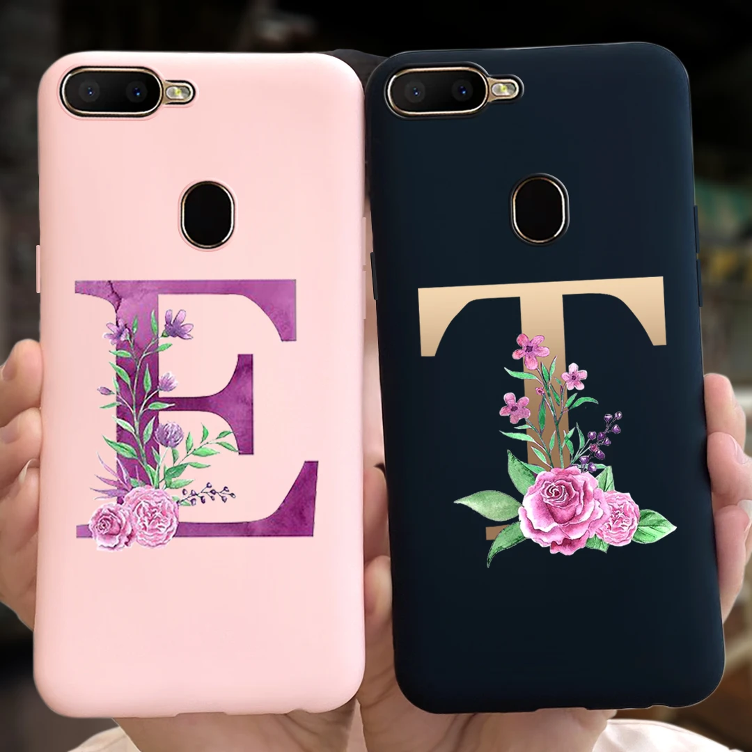 Custodia Monogramma Con Nome Personalizzato Dalla A Alla Z Per Oppo A5S Ax5S A7 2018 Ax7 A7N A12 Cover Posteriore Candy Per Custodie Morbide Oppo A5S 