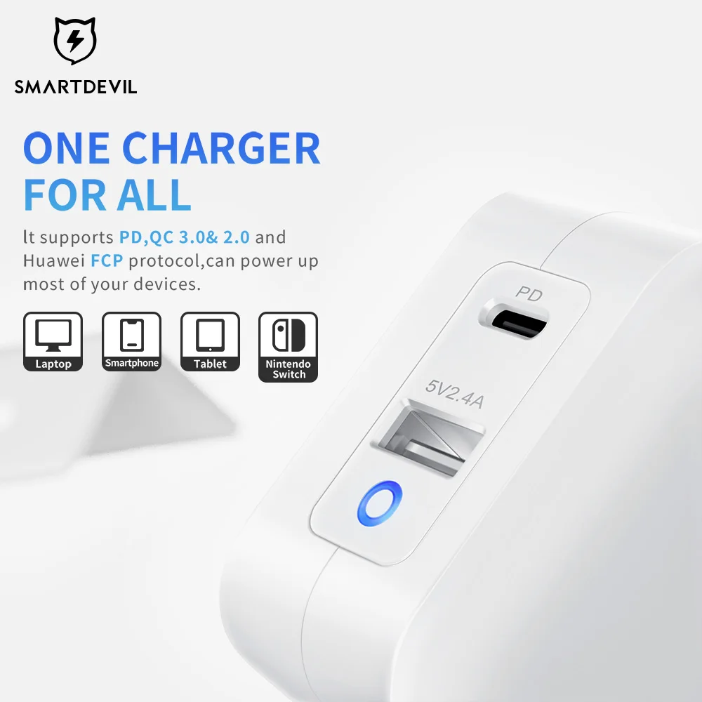 SmartDevil PD65W GaN Charger for Tablet Quick 3.0