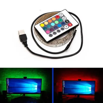 

5V USB LED Strip light RGB 2835SMD Flexible LED light Tape Ribbon 1M 2M 3M 4M 5M HDTV TV Desktop Screen Backlight Bias lighting