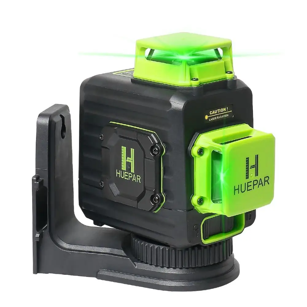 Huepar 2x360 Cross Line самонивелирующийся лазерный уровень зеленый луч литий ионный