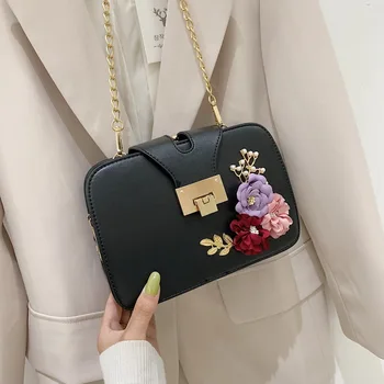 

New women's bag chain clip bag shoulder diagonal bag ladies small square bag