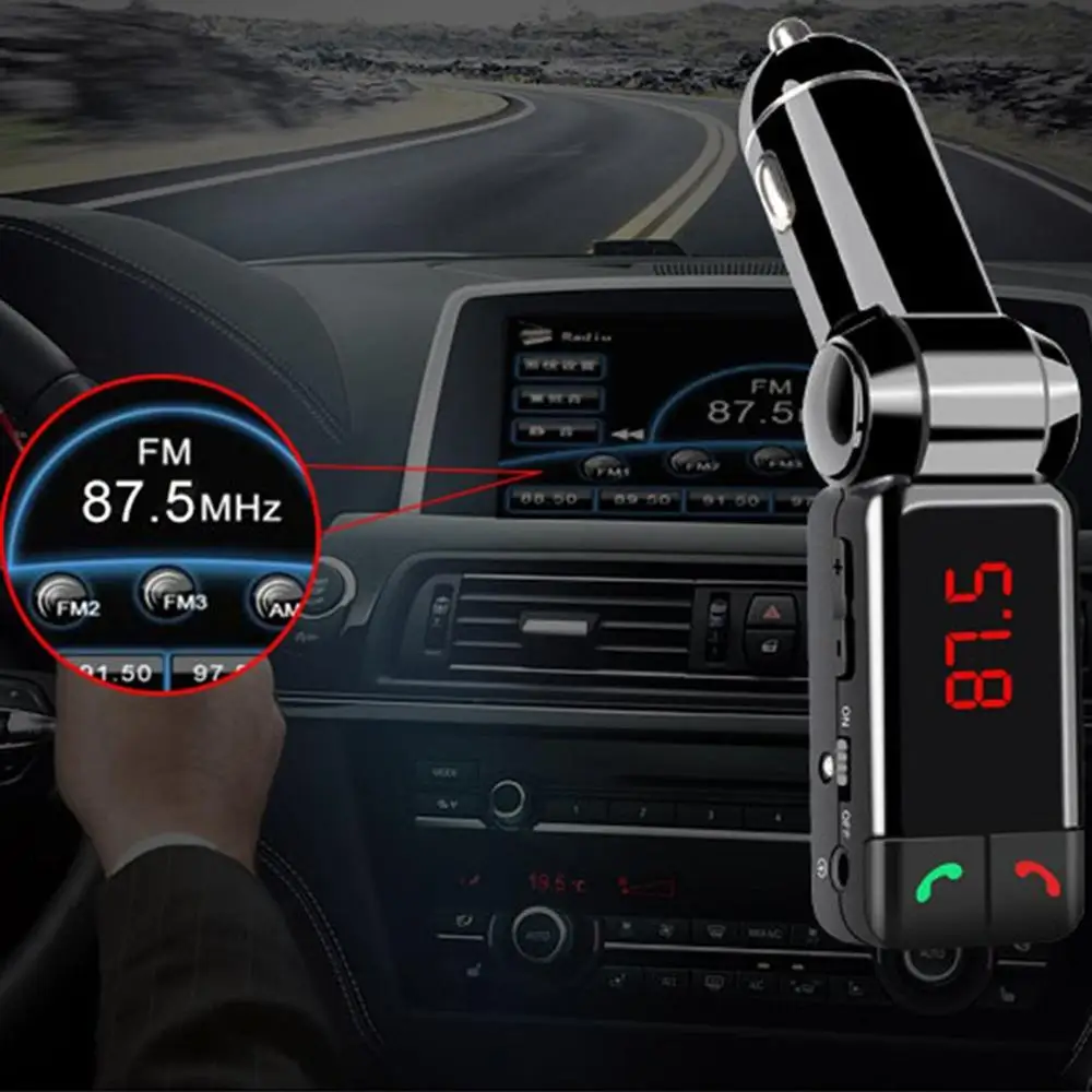 Автомобильное зарядное устройство Автомобильное Hands-free Автомобильный Mp3 мобильный телефон автомобильное Hands-free Автомобильное зарядное устройство Bc06