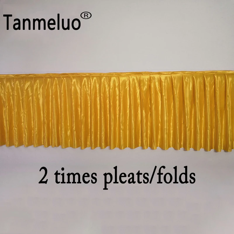Table Skirts Tanmeluo Gold for Birthdays Event Party Wedding Banquet Stage Cloth Decoration