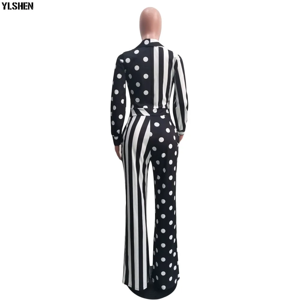 New African Dresses for Women Dashiki African Jumpsuit Clothes Fashion Print Dot Stripe Long Sleeve Ankara Africa Dress Clothing 04