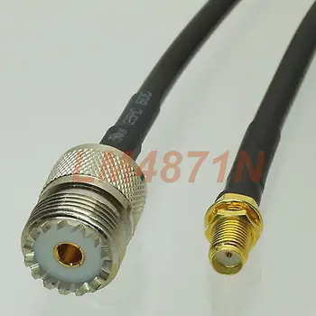 

DHL/EMS 20 LOTS cable SMA female jack bulkhead to SO239 UHF female straight RG58 3FT pigtail -d2