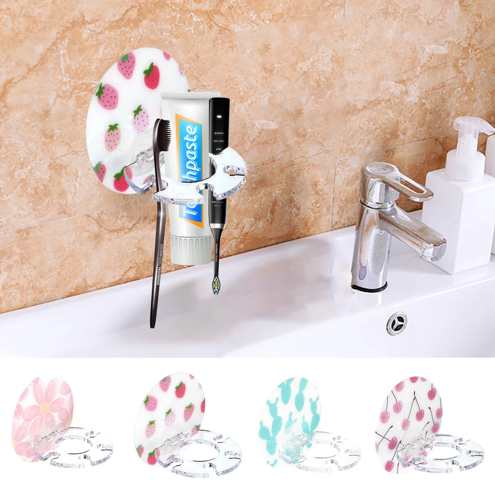

Toothpaste Storage Rack Organizer Bathroom Accessories Punch-free Plastic Toothbrush Holder Shaver Tooth Brush Dispenser