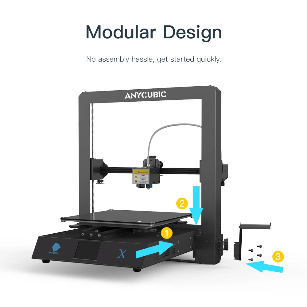 Набор для 3D принтера Anycubic Mega X крупногабаритный Стабильный металлический каркас