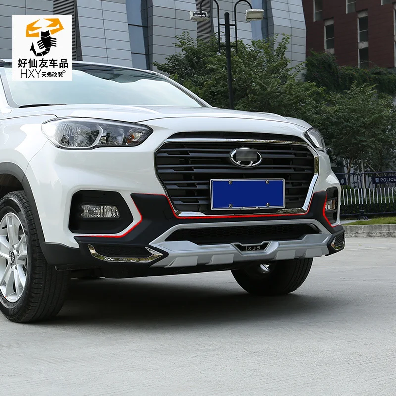 Хорошее качество пластик ABS Хром Передний+ задний бампер Накладка для hyundai IX35