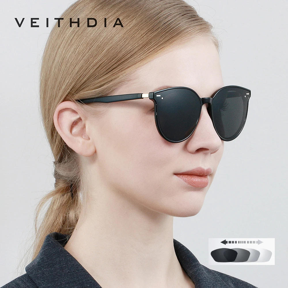 VEITHDIA/брендовые фотохромные женские солнцезащитные очки с поляризационными