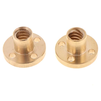 

T8 Trapezoidal Nuts 8mm Part Copper Screws For Stepper Motor Lead Screw Diameter 10mm Pitch 2mm Brass 3D Printers Parts Guide