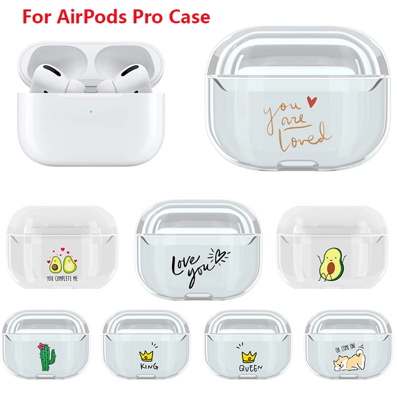 

Hard PC Case For AirPods Pro Case Cover Bluetooth Earphone Protective Shockproof Transparent Cover for AirPod Pro Accessories