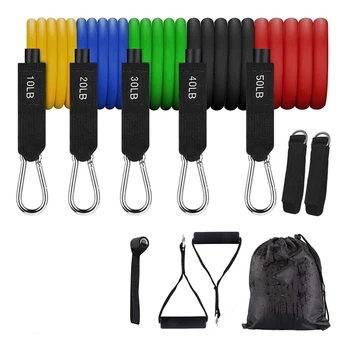 

Resistance Bands Set Exercise Bands with Waterproof Carry Bag Legs Ankle Straps For Resistance Training Home Workouts