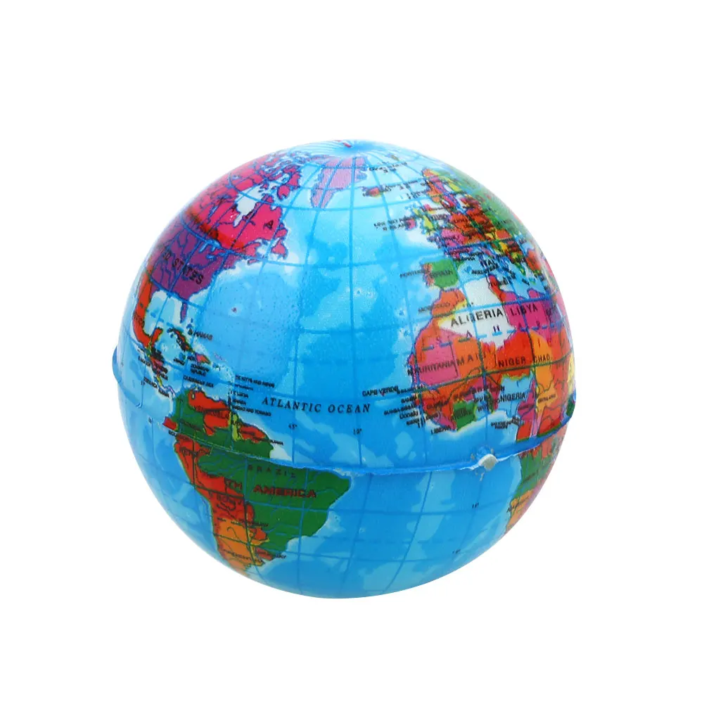 Early Education World Map Sponge Globe Toy Beneficial Wisdom 6.3/7.6cm PU Baby Toys Geography Earth Globe Planet