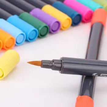 

Dual Tip Water-Soluble Marker Pen Sketch Manga Painting Pen Art Supplies 12/24/36/80 colors Marker Pens