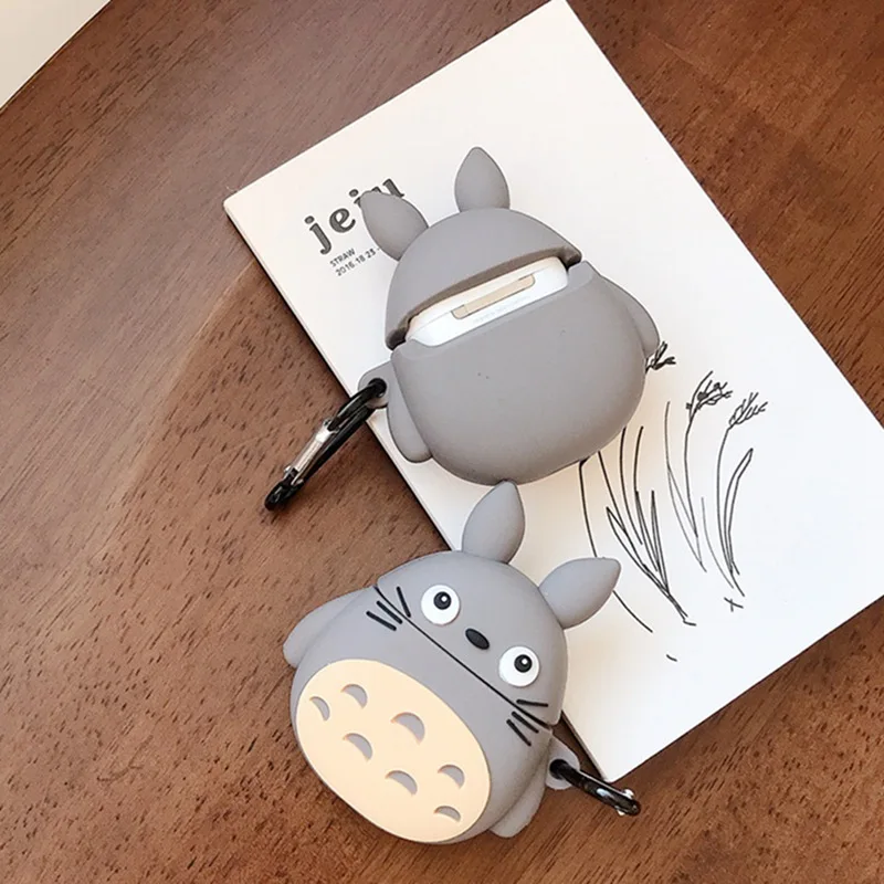  Nette Cartoon 3D Tier Silikon Headset Bluetooth Headset Set Für iPhone AirPods 1 2 Lade Headset Fal