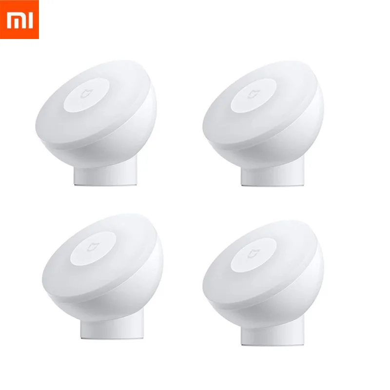 Xiaomi Mijia светодиодный индукционный Ночной светильник 2 лампы Регулируемая яркость инфракрасный умный датчик человеческого тела с магнитной основой