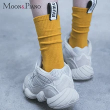 Носки для женщин хлопок сплошной цвет беговые носки унисекс шланг весна осень Женская Девушка студенческая мода крутые повседневные Чулочные изделия