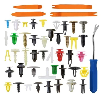 

440PCS Auto Car Retainer Clips Fastener Bumper Clips Door Panel Fender Liner Retainer Plastic Push Pin Rivet Set Screw Clips wit