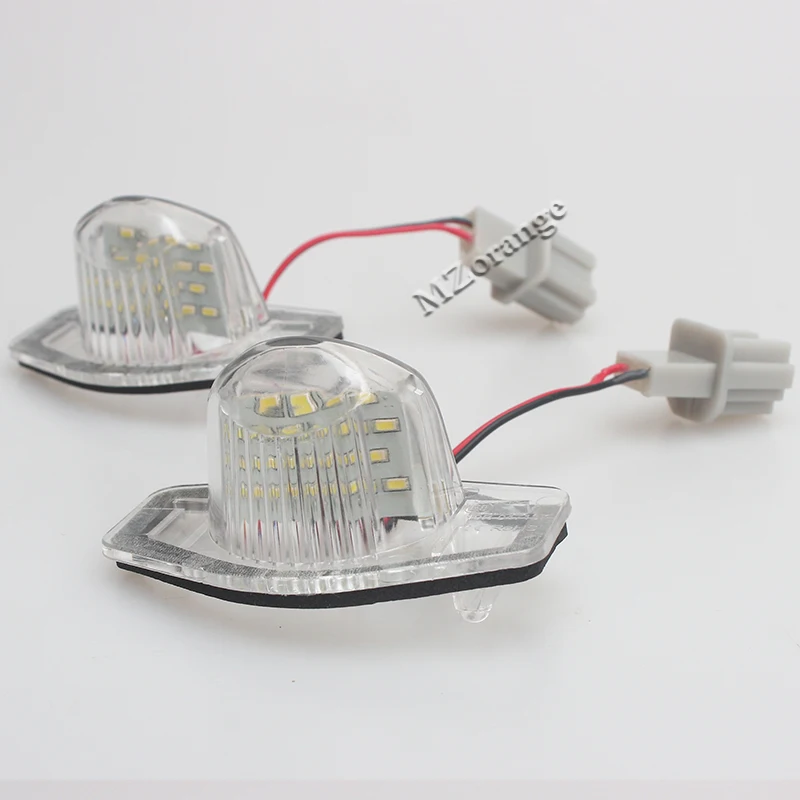 

MIZIAUTO 2Pcs LED Number License Plate Light For Honda CRV For Jazz Crosstour Odyssey part No. 34101S60013 Car Styling