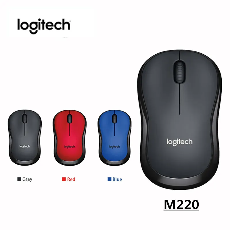 LOGITECH-Souris optique ergonomique sans fil M220, 100% GHz, silencieuse,  pour ordinateur PC de jeu, pour Mac OS/Windows 10/2.4, 8/7 originale -  AliExpress