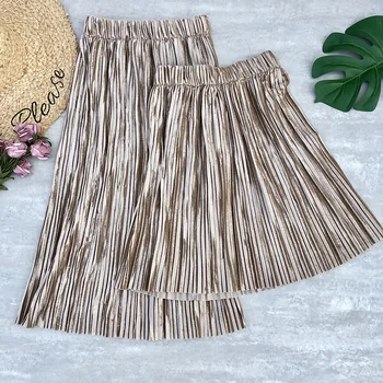 

Women's Skirt Autumn Winter Velvet Pleated Skirts Fleece Midi Skirts Stretched Skirts Womens Faldas Jupe Femme