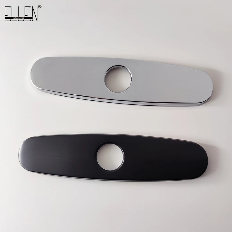 Len – couvercle de trou d'évier chromé noir, finition décorative pour lavabo EL8