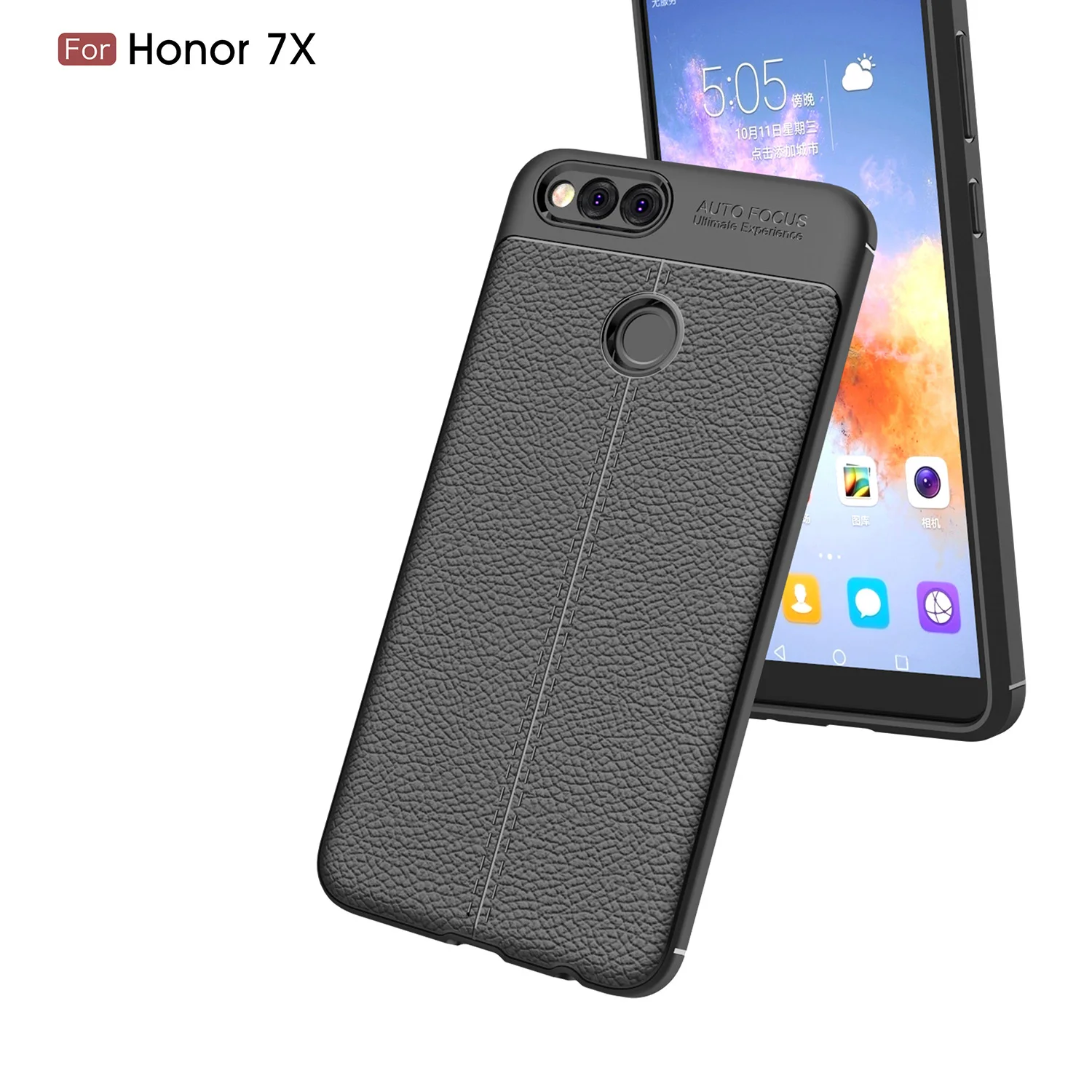 Чехол для телефона Huawei Honor 7X V10 7C 7A 8X Note 10 мягкий силиконовый чехол накладка из личи