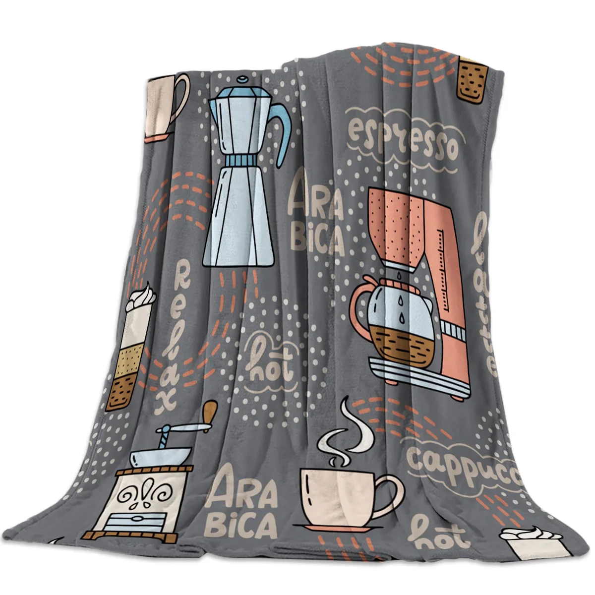 Фланелевое Одеяло в форме машины для кофе кровати дивана портативное мягкое