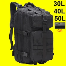 30L/40L/50L Large Capacity Men Army Military Tactical Backpack 3P EDC Molle Waterproof Bug Rucksack Hiking Camping Hunting Bags