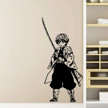 

Demon Slayer Wall Decal Kimetsu no Yaiba Vinyl Agatsuma Zenitsu Wall Stickers Decal Decor Home Decoration Anime Car Sticker