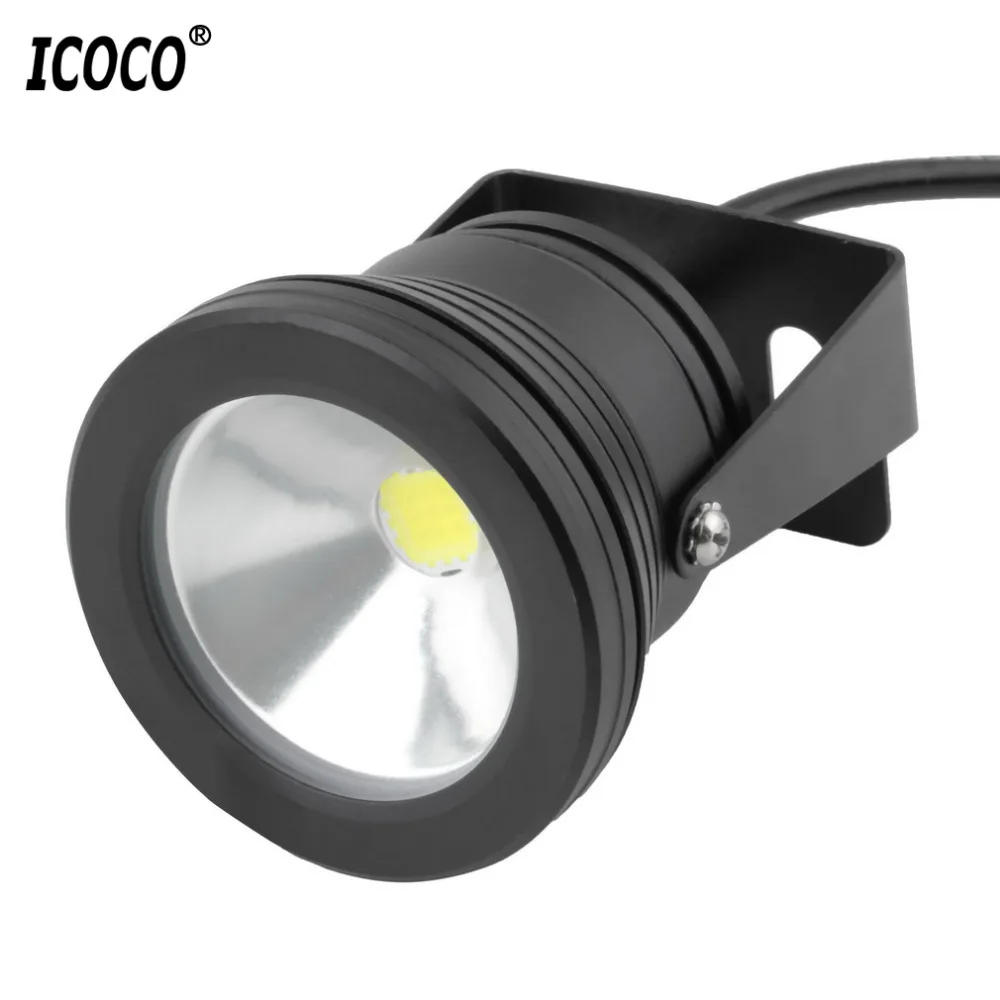 

ICOCO 10W LED Swimming Pool Light Underwater Waterproof Lights Spot Lamp 12V Outdoor Flood Light IP68 for Pond Aquarium