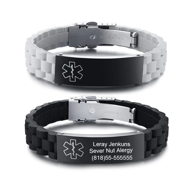 Silicone Medical Alert Bracelets | Custom ID Wristbands | Reminderband