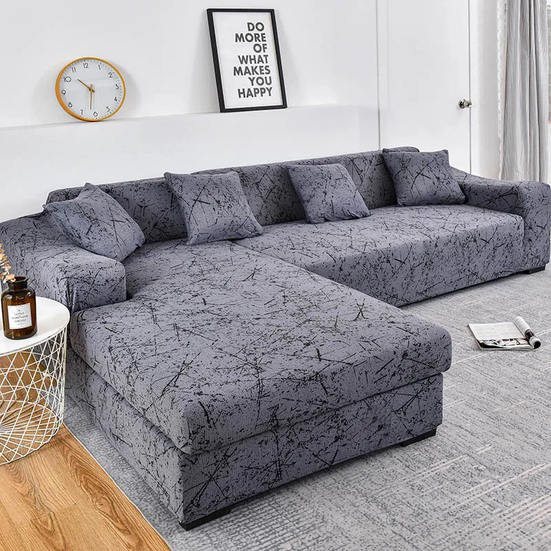 1/2 pieces Sofa Cover Set Geometric Couch Cover Elastic Sofa Cover for Living Room Pets Corner L Shaped Chaise Longue Sofa Cover